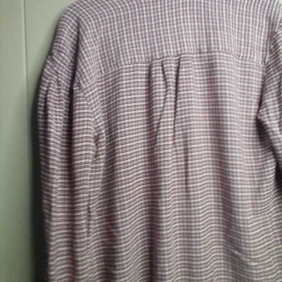 Treasure & Bond Button Up Shirt L Long Sleeve Plaid Tan Red - Picture 2 of 15
